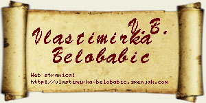 Vlastimirka Belobabić vizit kartica